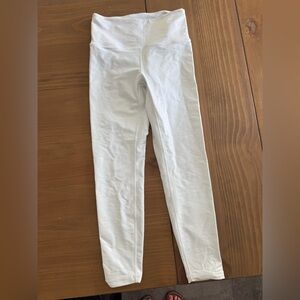 ZYIA White shimmering Metallic Leggings